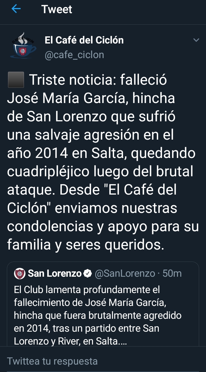 condolencias
